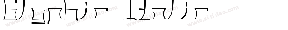 Glyphic Italic字体转换